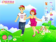 Click to Play Kids Couple on Field