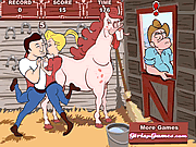 Click to Play Horse Stable Kissing