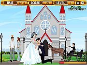 Click to Play Bride and Groom Kissing